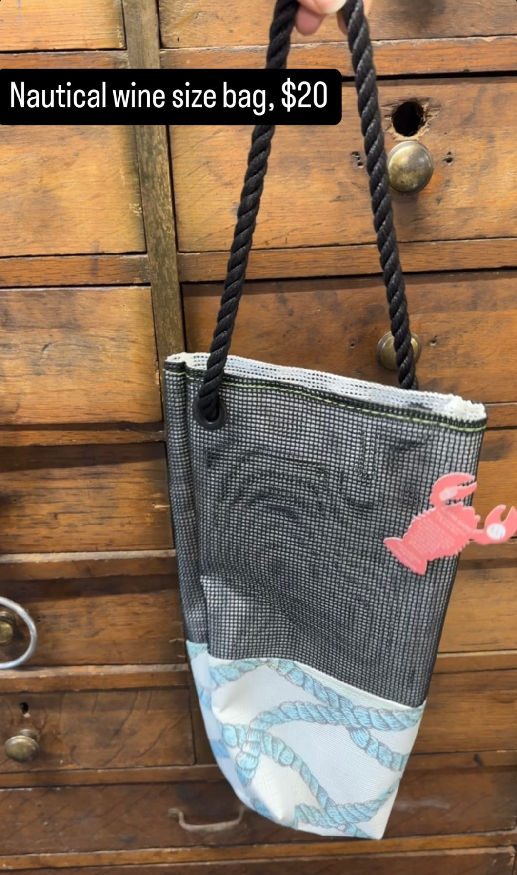 “Story Sale”: Nautical Wine Bag