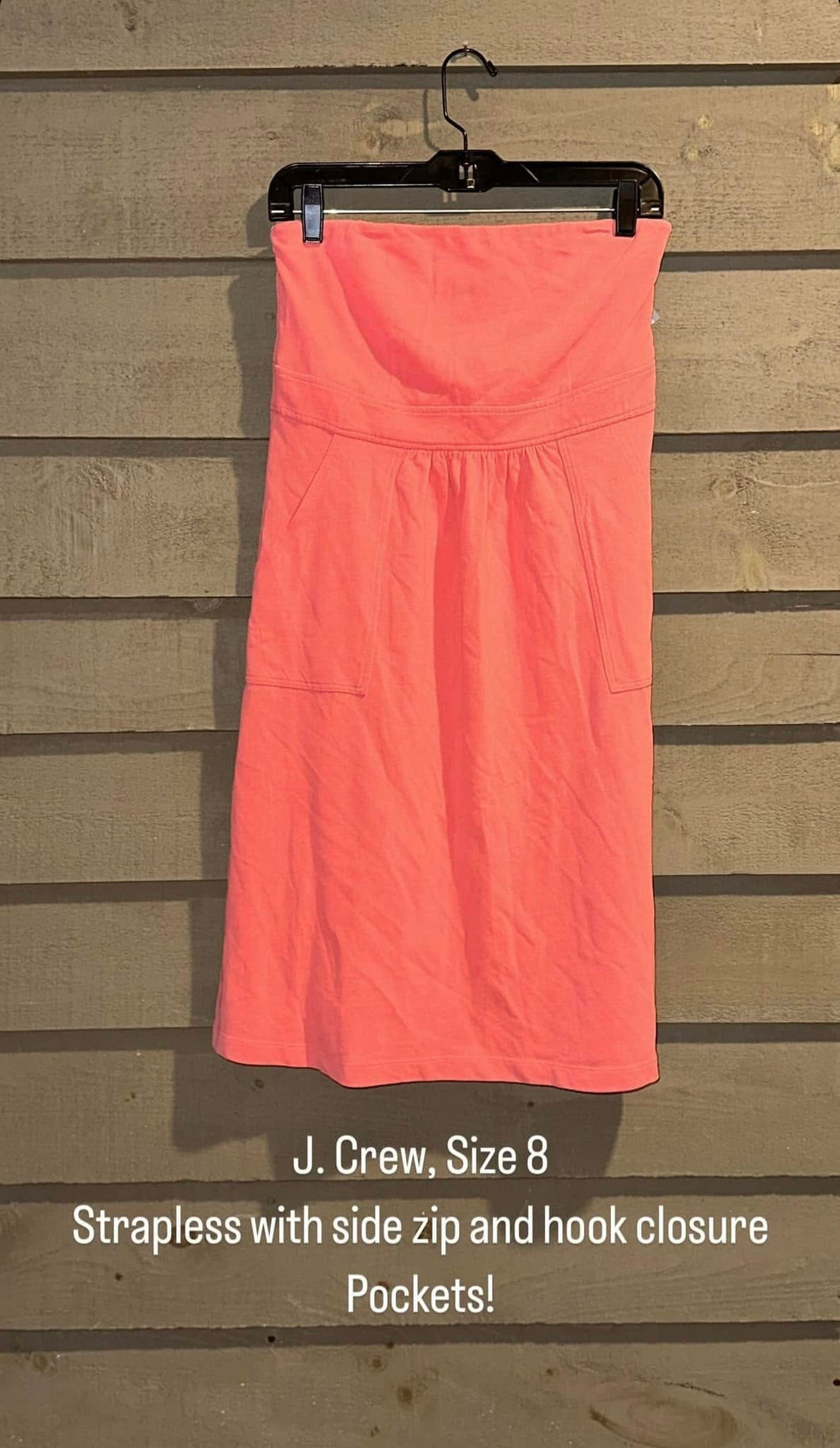 J.Crew Strapless casual dress with pockets J.Crew Strapless casual dress with pockets