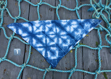 Indigo Tie Dye Napkin, Handkerchief or Tie on Bandana